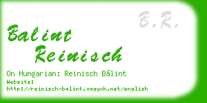 balint reinisch business card